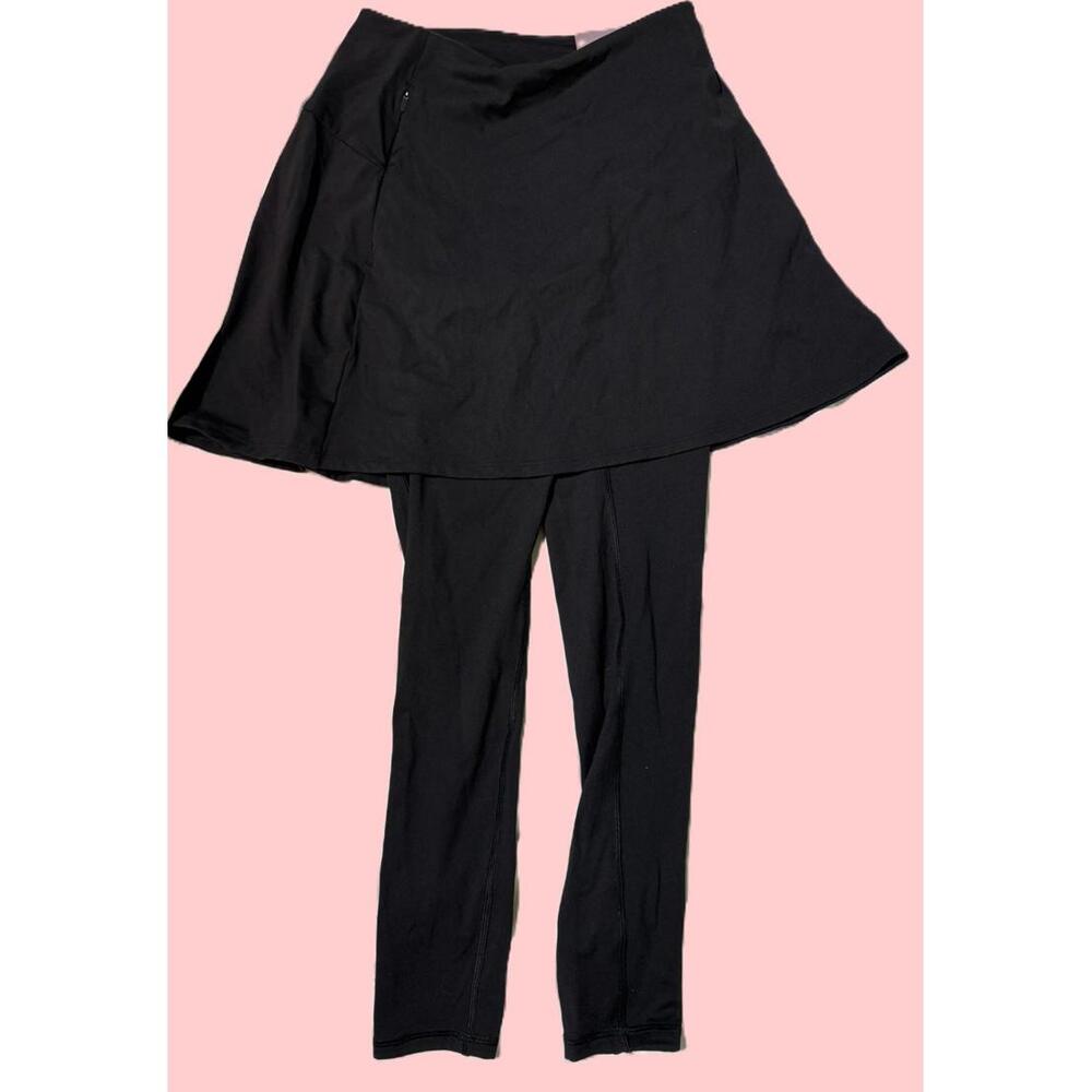 Calia Double Eagle Skort 15" With 7/8 Leggings Black UPF 50+ Size XS  NEW